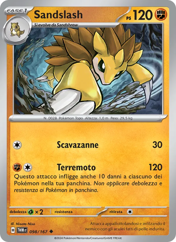 Sandslash Crepuscolo Mascherato 098/167
