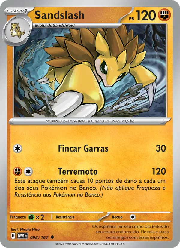 Sandslash Máscaras do Crepúsculo 098/167