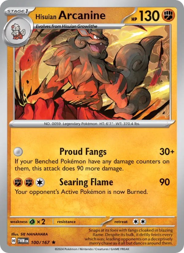Hisuian Arcanine Twilight Masquerade 100/167