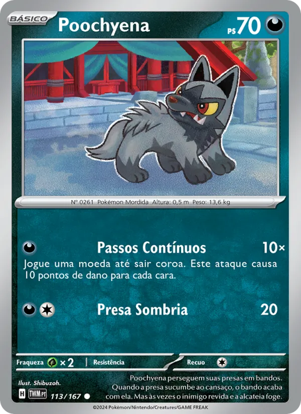 Poochyena Máscaras do Crepúsculo 113/167