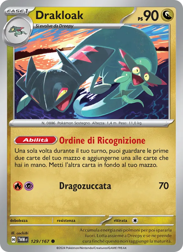 Drakloak Crepuscolo Mascherato 129/167