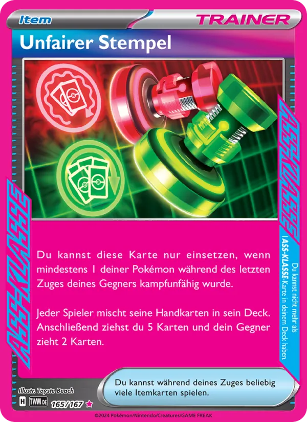 Unfairer Stempel Maskerade im Zwielicht 165/167