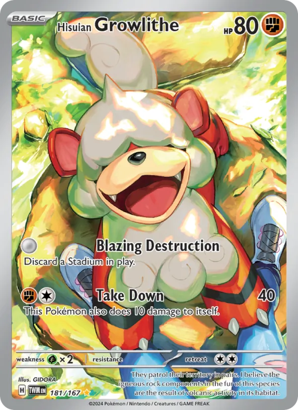 Hisuian Growlithe Twilight Masquerade 181/167