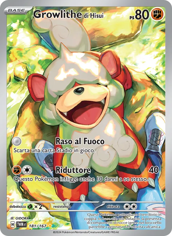 Growlithe di Hisui Crepuscolo Mascherato 181/167