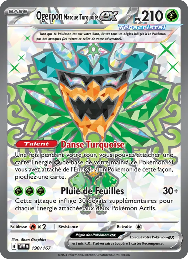 Ogerpon Masque Turquoise-ex Mascarade Crépusculaire 190/167
