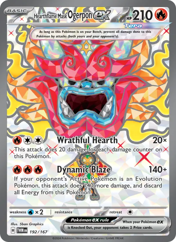 Hearthflame Mask Ogerpon ex Twilight Masquerade 192/167