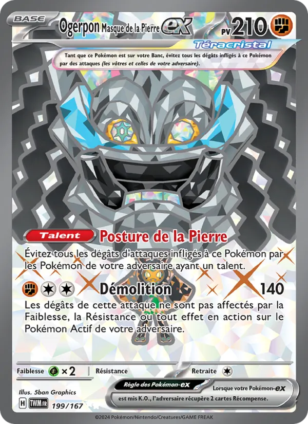 Ogerpon Masque de la Pierre-ex Mascarade Crépusculaire 199/167