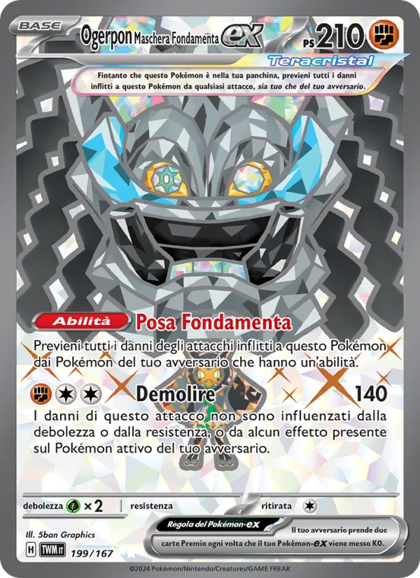 Ogerpon Maschera Fondamenta-ex Crepuscolo Mascherato 199/167