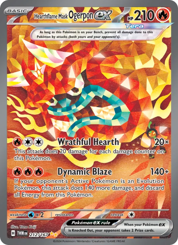 Hearthflame Mask Ogerpon ex Twilight Masquerade 212/167