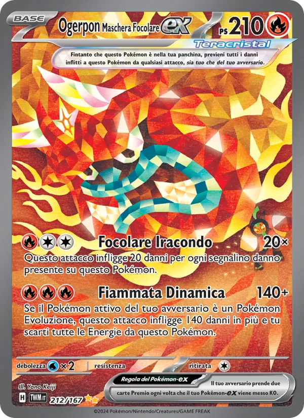 Ogerpon Maschera Focolare-ex Crepuscolo Mascherato 212/167