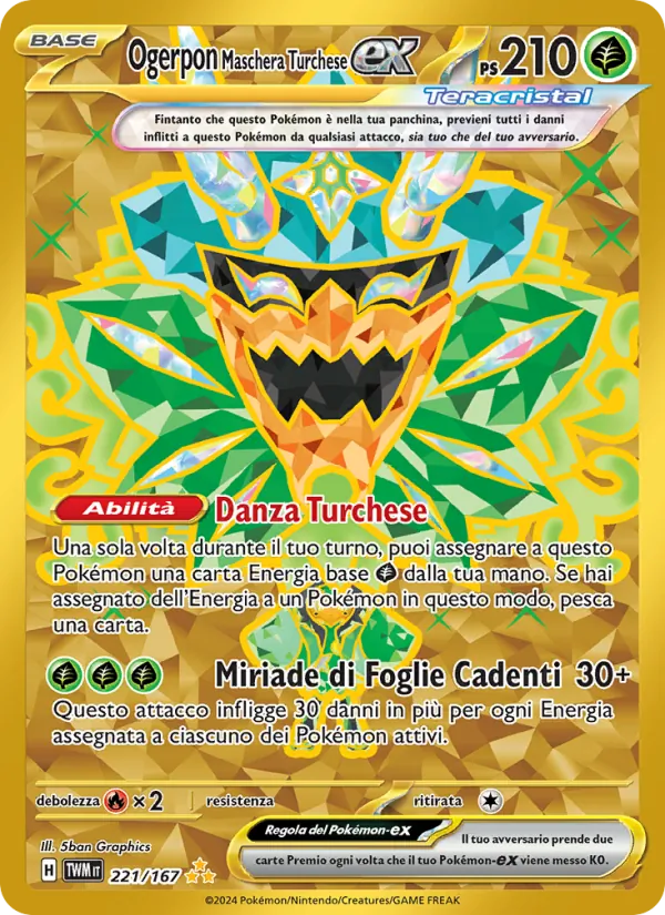 Ogerpon Maschera Turchese-ex Crepuscolo Mascherato 221/167