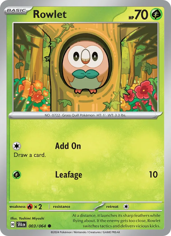 Rowlet Shrouded Fable 003/64