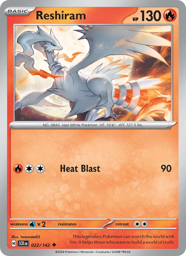 Reshiram Stellar Crown 022/142