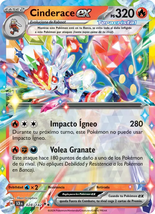 Cinderace ex Corona Astral 028/142