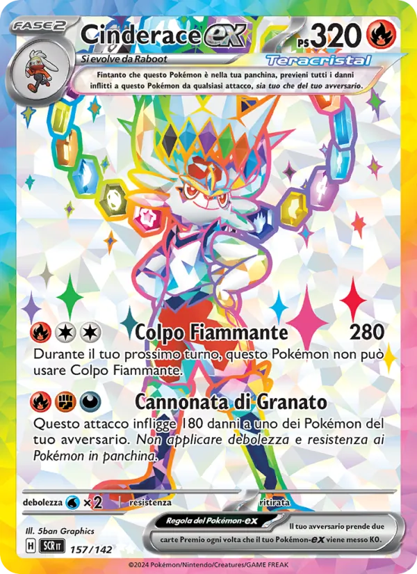 Cinderace-ex Corona Astrale 157/142