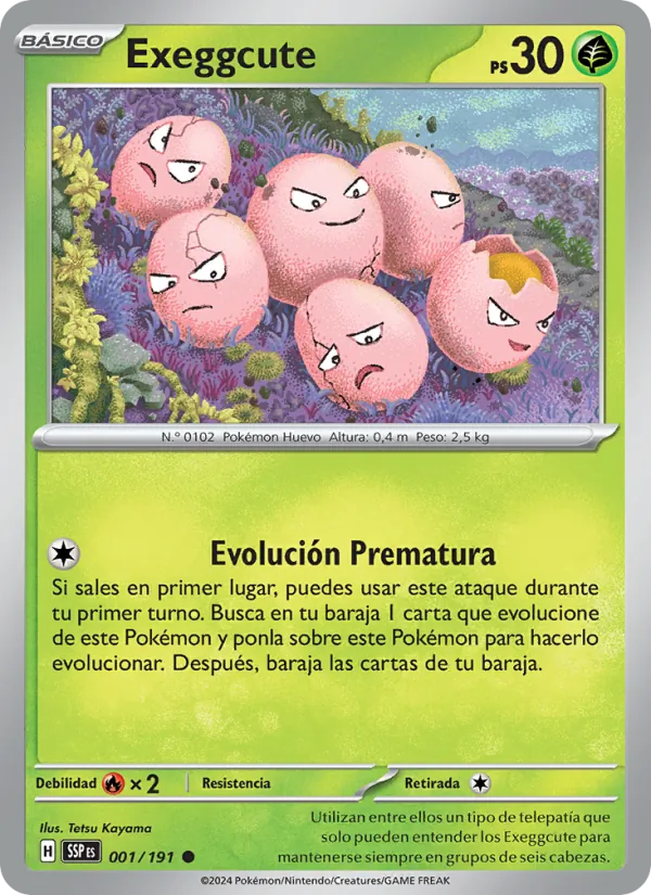 Exeggcute Chispas Fulgurantes 001/191
