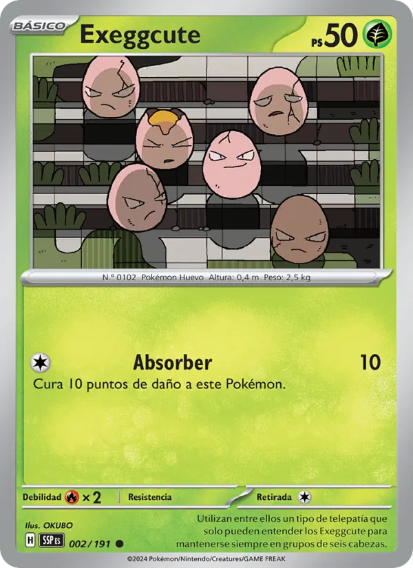 Exeggcute Chispas Fulgurantes 002/191