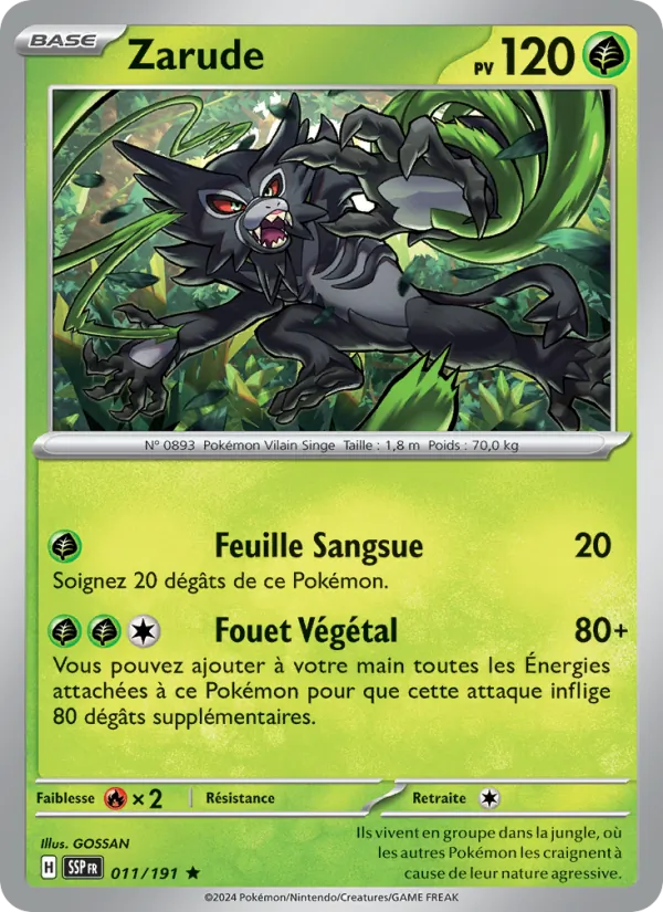 Zarude Étincelles Déferlantes 011/191