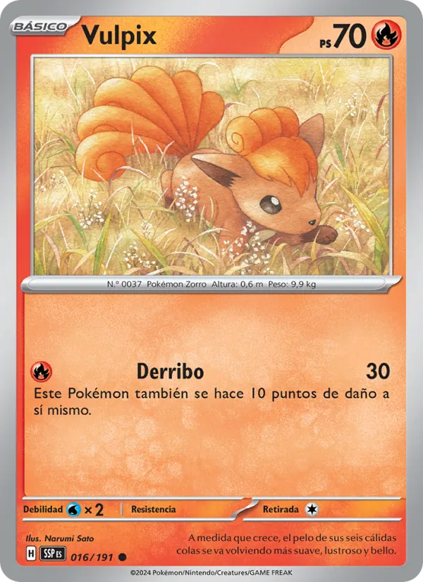 Vulpix Chispas Fulgurantes 016/191