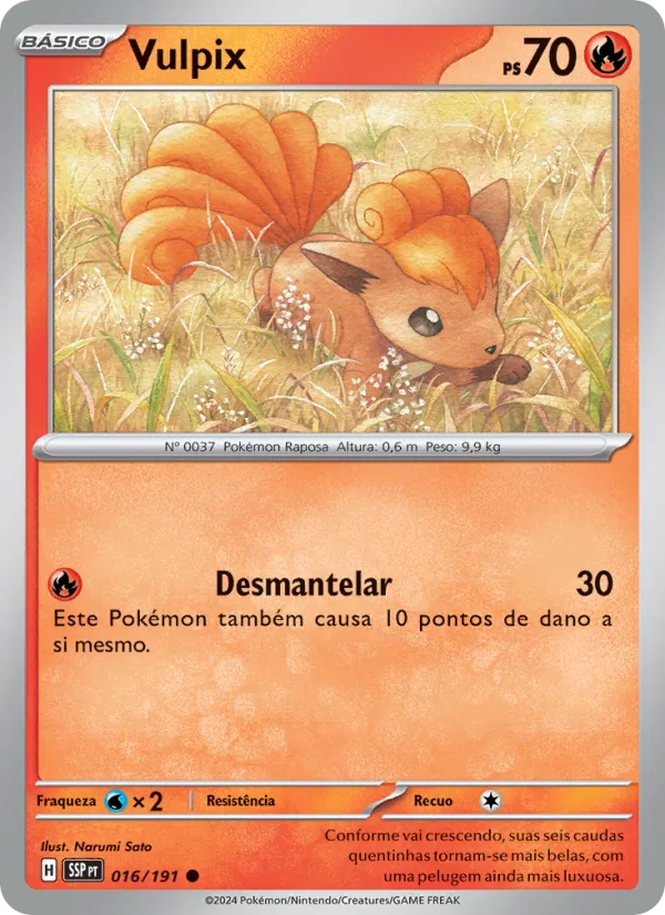Vulpix Fagulhas Impetuosas 016/191