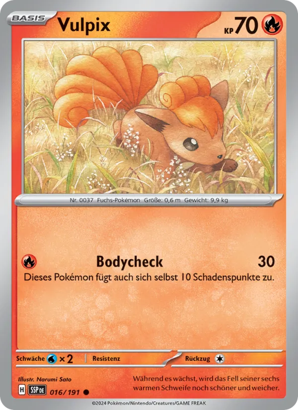Vulpix Stürmische Funken 016/191