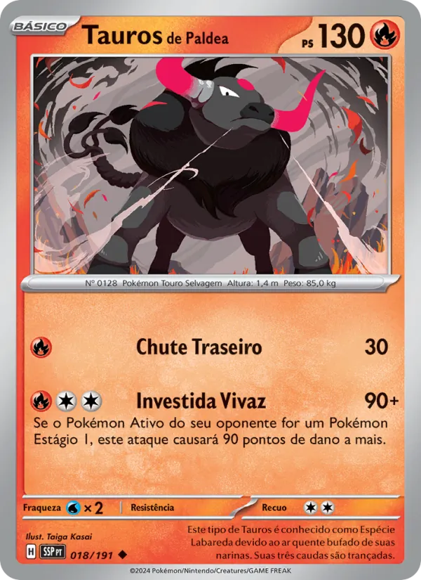 Tauros de Paldea Fagulhas Impetuosas 018/191
