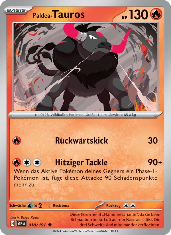 Paldea-Tauros Stürmische Funken 018/191