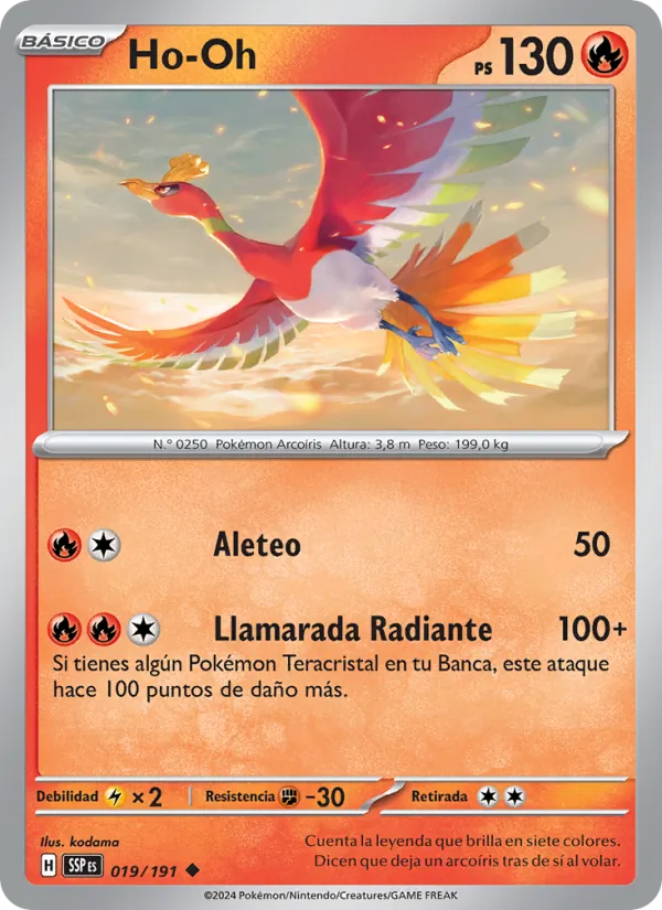 Ho-Oh Chispas Fulgurantes 019/191