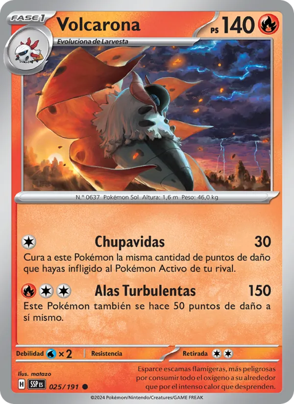 Volcarona Chispas Fulgurantes 025/191