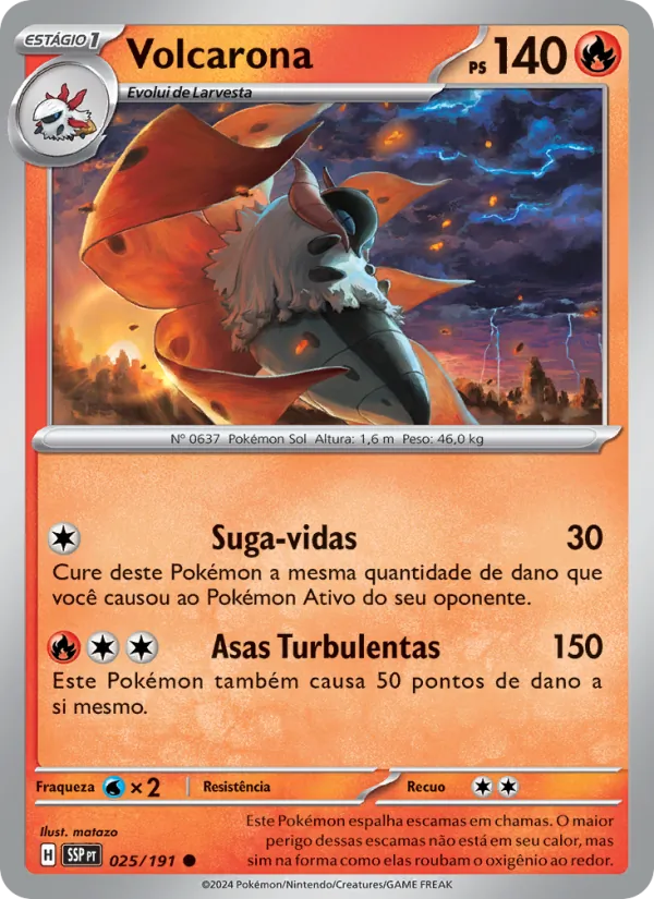 Volcarona Fagulhas Impetuosas 025/191