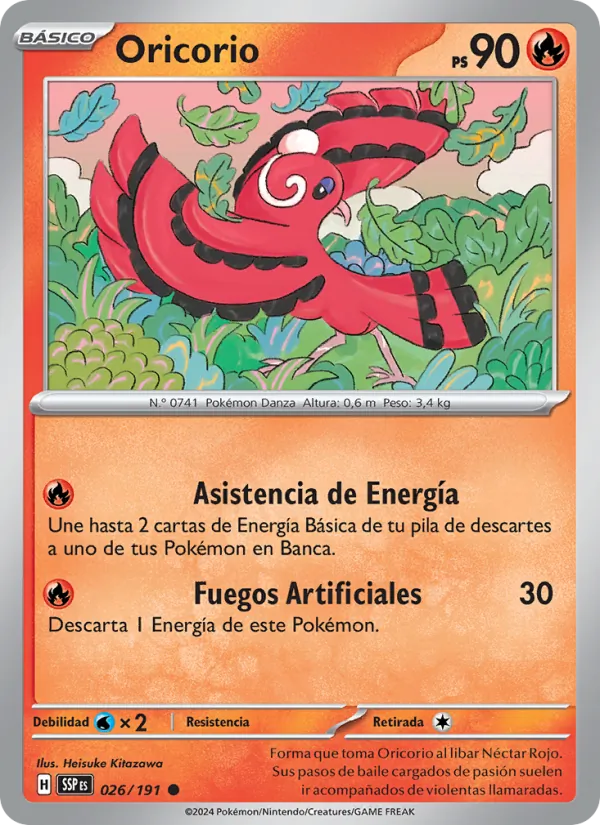 Oricorio Chispas Fulgurantes 026/191