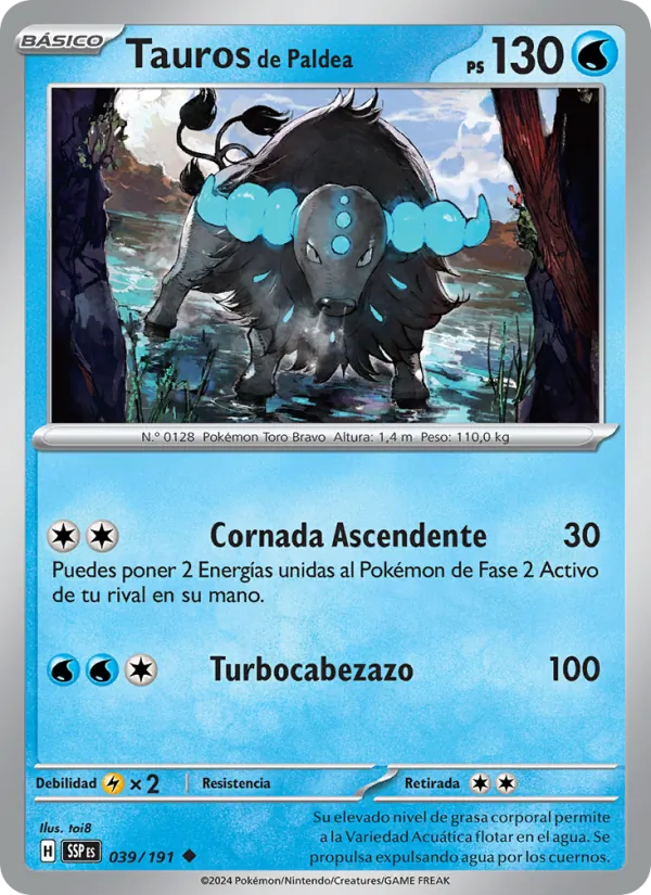 Tauros de Paldea Chispas Fulgurantes 039/191