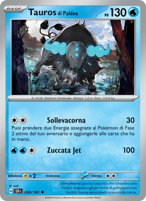 Tauros di Paldea Scintille Folgoranti 039/191