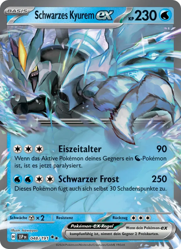 Schwarzes Kyurem-ex Stürmische Funken 048/191