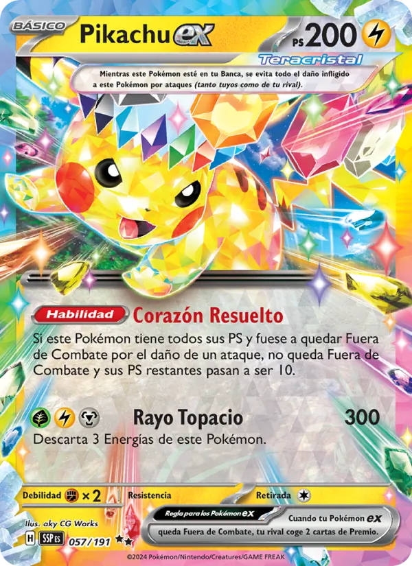 Pikachu ex Chispas Fulgurantes 057/191