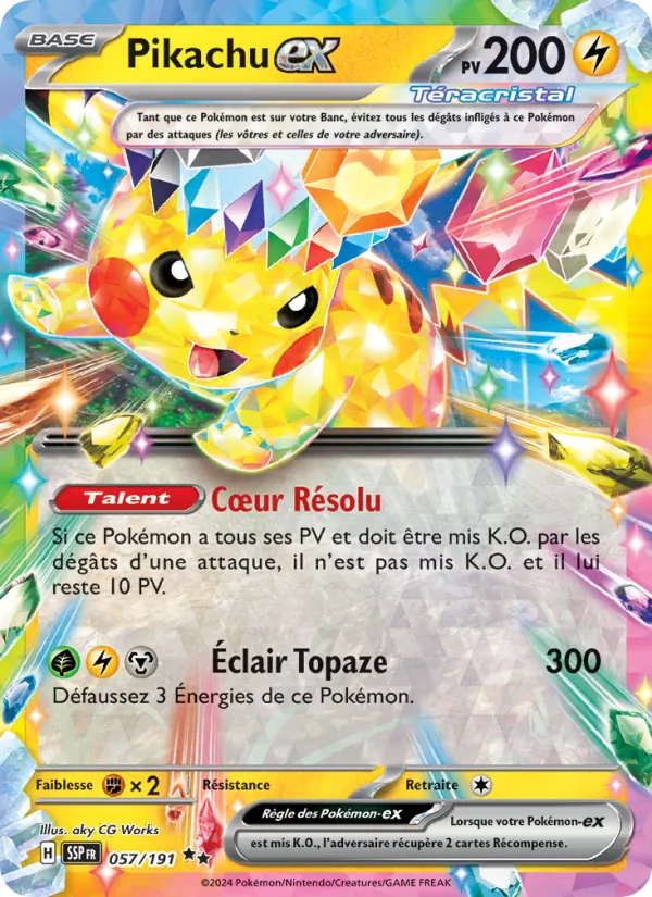 Pikachu-ex Étincelles Déferlantes 057/191