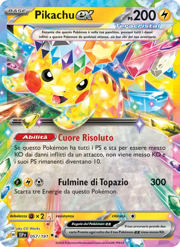 Pikachu-ex Scintille Folgoranti 057/191