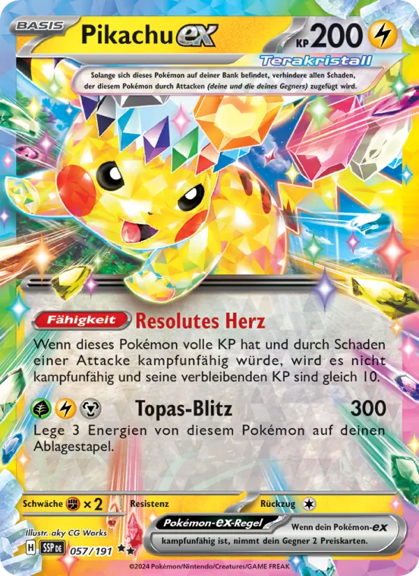 Pikachu-ex Stürmische Funken 057/191