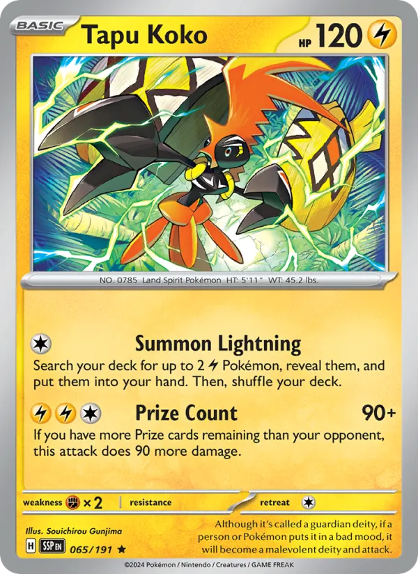 Tapu Koko Surging Sparks 065/191