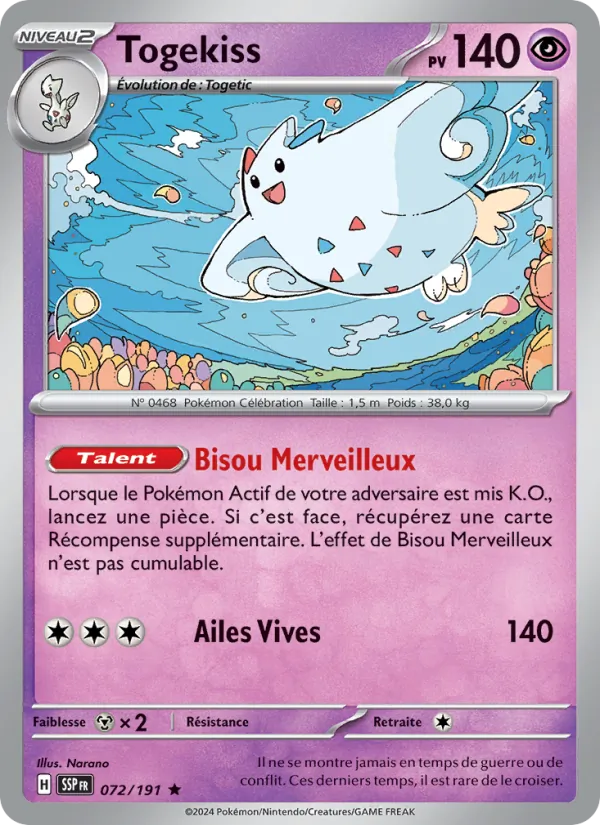 Togekiss Étincelles Déferlantes 072/191