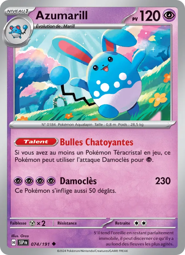 Azumarill Étincelles Déferlantes 074/191