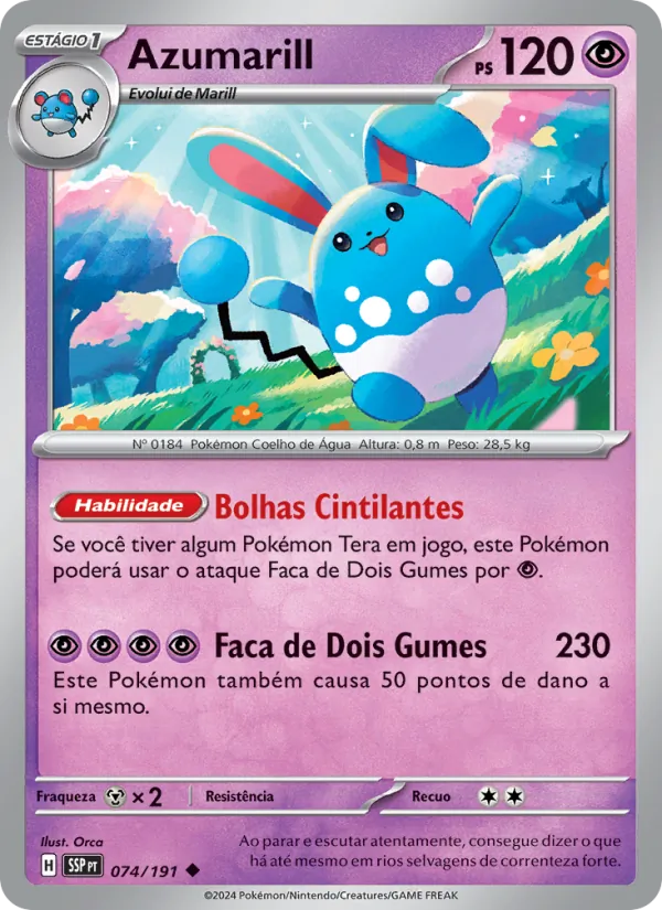 Azumarill Fagulhas Impetuosas 074/191
