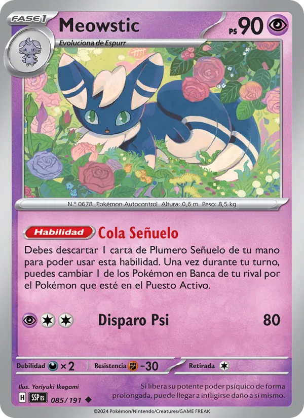 Meowstic Chispas Fulgurantes 085/191
