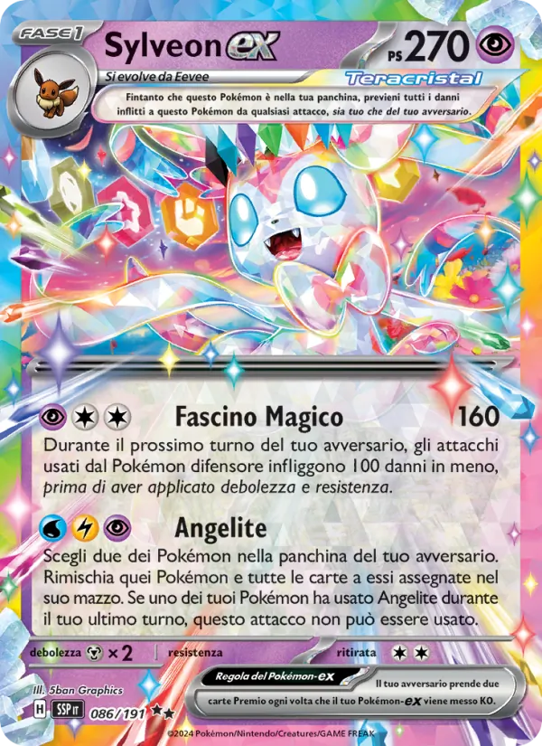 Sylveon-ex Scintille Folgoranti 086/191