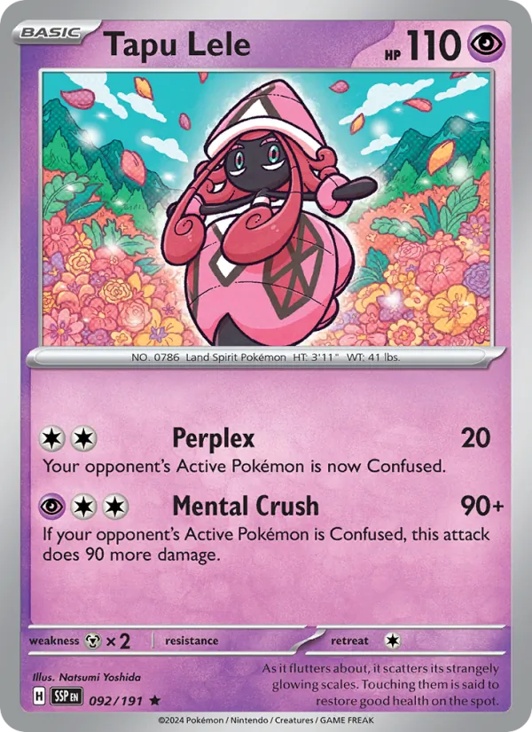Tapu Lele Surging Sparks 092/191
