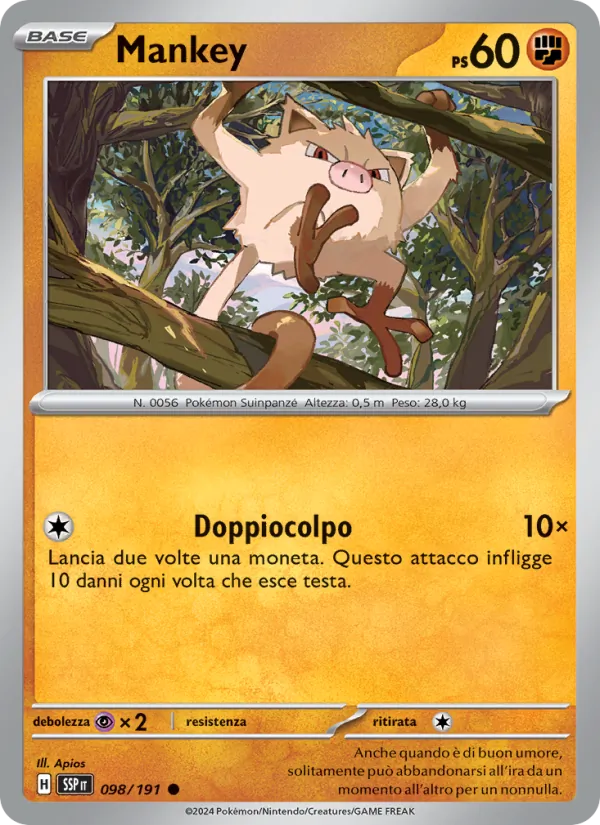 Mankey Scintille Folgoranti 098/191