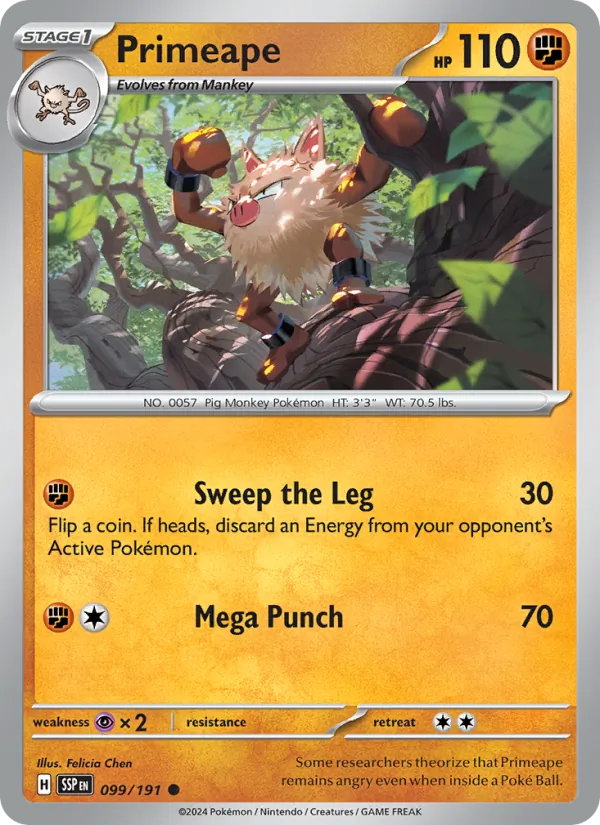 Primeape Surging Sparks 099/191