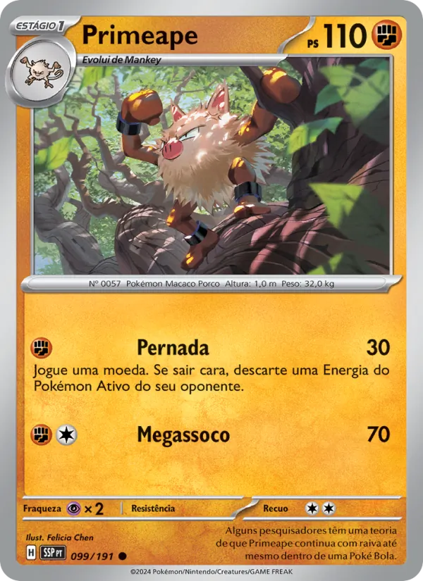 Primeape Fagulhas Impetuosas 099/191