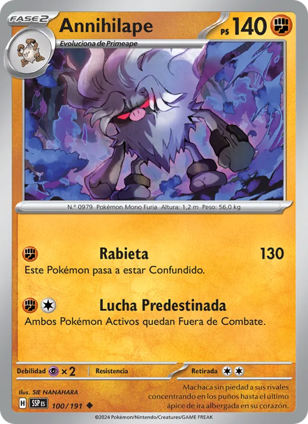 Annihilape Chispas Fulgurantes 100/191