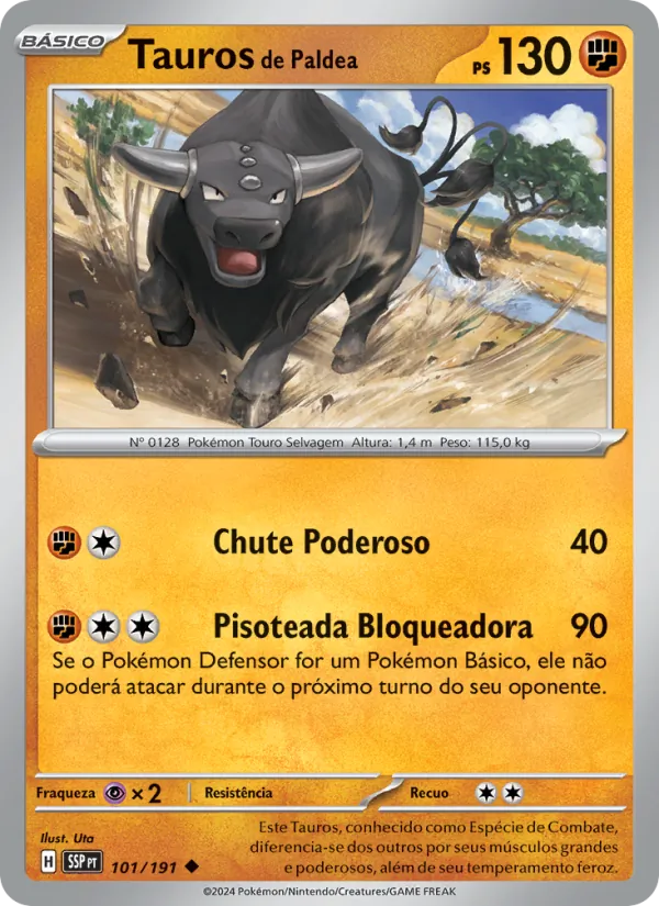 Tauros de Paldea Fagulhas Impetuosas 101/191